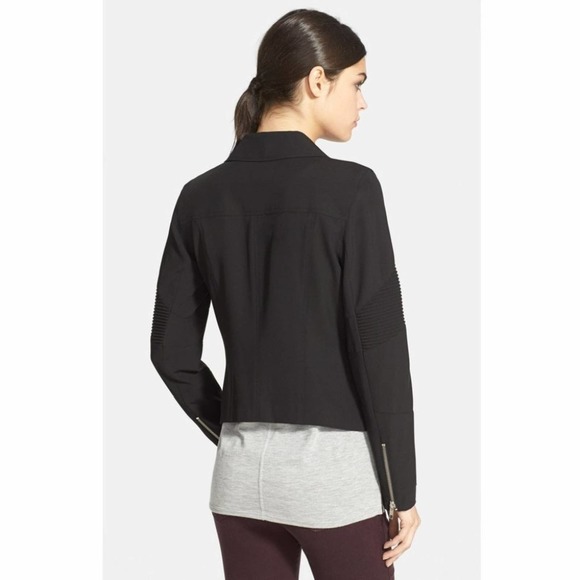 Trouvé Asymmetrical Zip Moto Jacket in Black - Picture 2 of 7